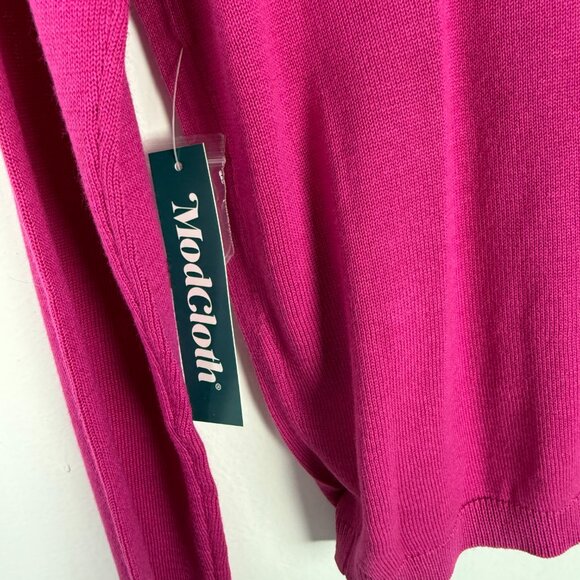 NWT Modcloth When Classic Calls Cardigan Jelly Roll Pink Size Small S NEW - Picture 13 of 13